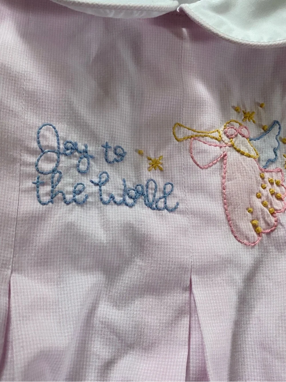 Stitchy Fish Boutique Baby Bubble Romper Christmas “Joy To the World” Size 18 M